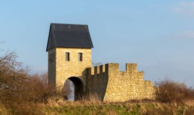 West tower of the Royal palace of Werla, an important place in the Holy Roman Empire, Lower Saxony, Germany clipart