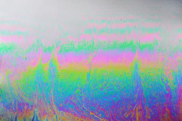 抽象芸術のような虹色で石鹸で作られたユニークな写真 ストック画像