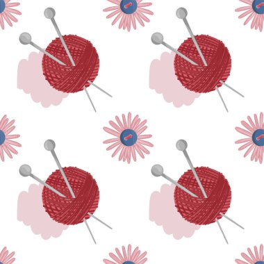 Kusursuz örgü, el yapımı, dikiş desenleri. Tekstil, giysi ve ambalaj kağıdı ızgarası. Vektör illüstrasyonu