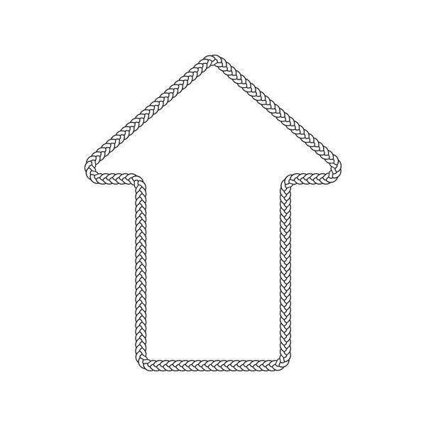 Seilrand Pfeil Muster Rahmen Vektor Illustration — Stockvektor