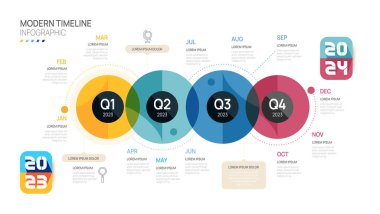Business road map timeline infographic template. Modern milestone element timeline diagram calendar and 4 quarter topics, Can be used for vector infographics, digital marketing data presentations.