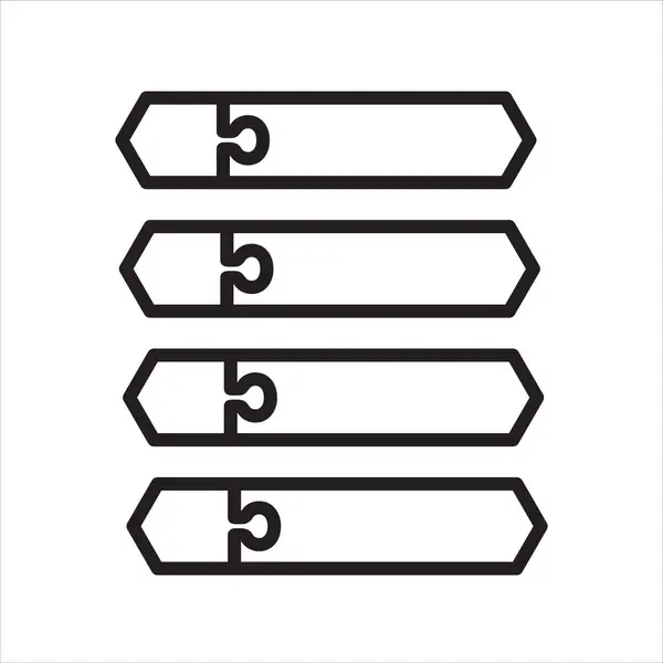 Etichetta Infografica Jigsaw Line Icon Vector Illustrazioni Stock Royalty Free