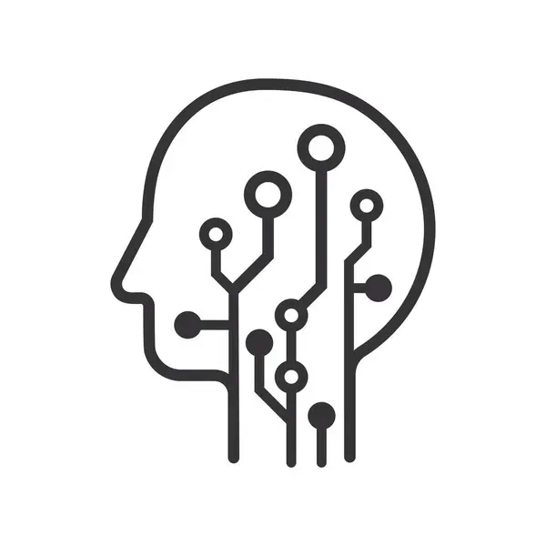 Man Automation Line Icon Royalty Free Stock Vectors