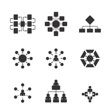 Zihin Haritası Adam ok sembolü simgesi. infografik vektör