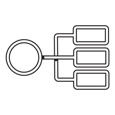 çember infografik yapboz düz çizgi vektör çizimi.