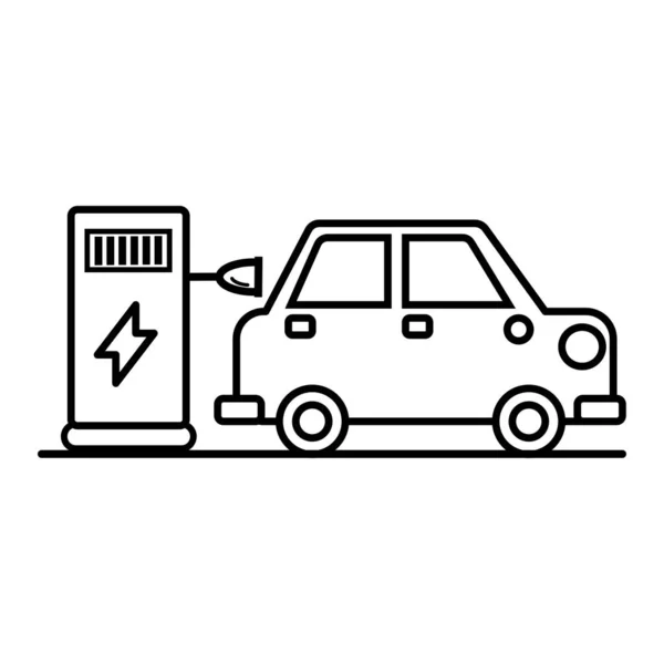 Ηλεκτρικό Εικονίδιο Ενέργειας Αυτοκινήτου — Φωτογραφία Αρχείου