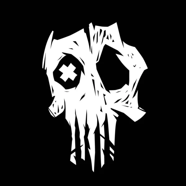Scary Skull Logo Konzept Vektorillustration — Stockvektor
