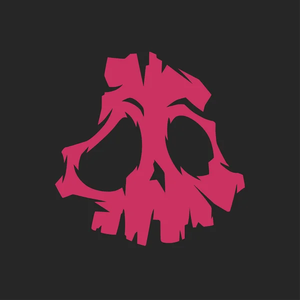 Багровый Пиратский Череп Современный Шаблон Логотипа Векторное Развитие S10 — стоковый вектор