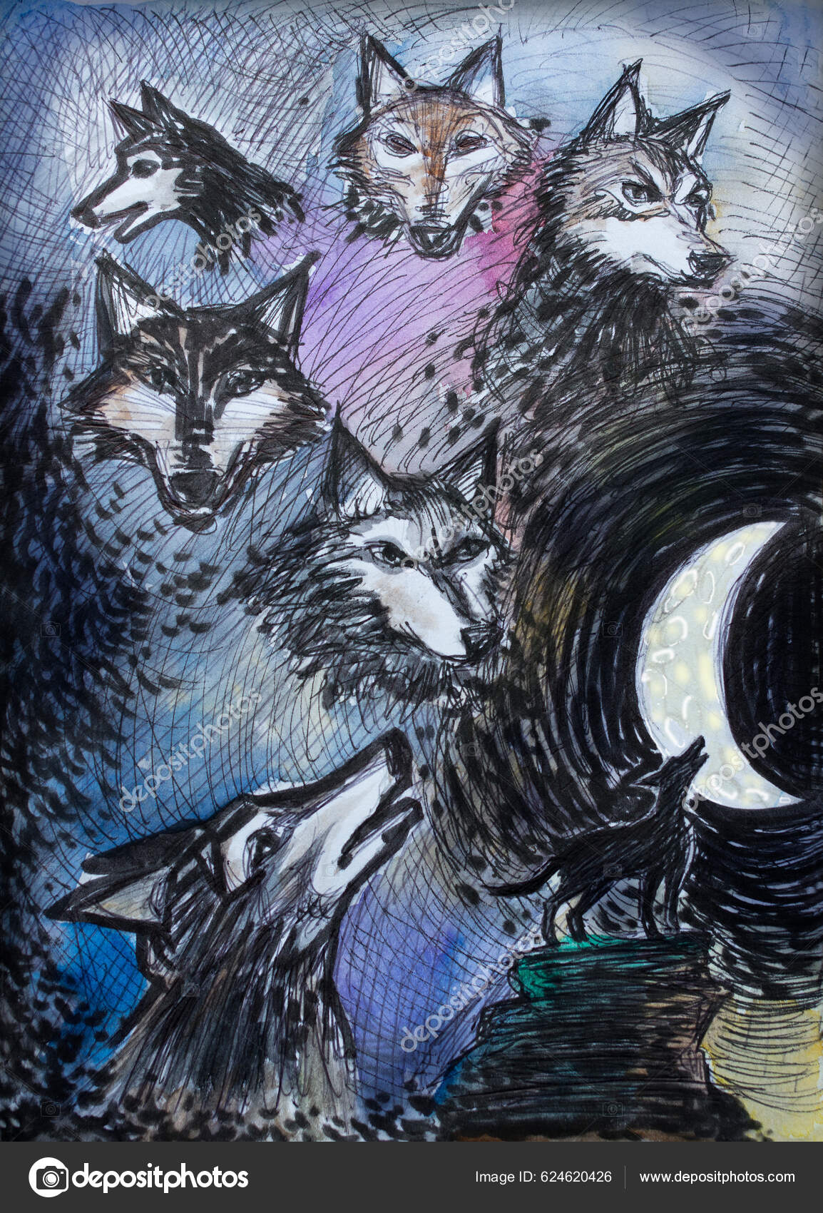 41 ilustraciones de stock de Manada de lobos | DepositPhotos, image size:1154x1700