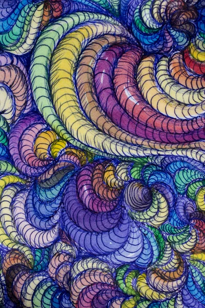 Abstrakt Spiral Vågor Akvarell Illustration Bakgrund — Stockfoto