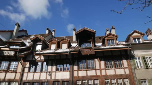 Традиційний Будинок Місті Берн Швейцарія — стокове відео