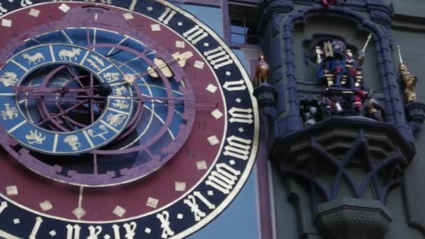 Zytglogge Ancient Mechanical Clock Bern Switzerland — Stockvideo