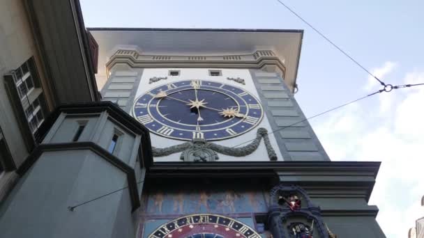 Zytglogge Ancient Mechanical Clock Bern Switzerland — Wideo stockowe