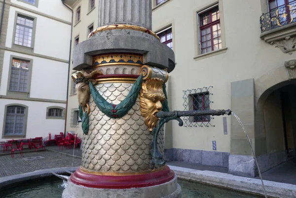 Pintoresca Fuente Antigua Berna Suiza — Foto de Stock