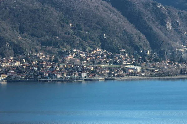 Panoramica Del Maccagno Sul Lago Maggiore Lombardia — Foto Stock