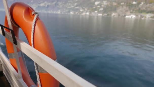 Brissago Ostrovy Isole Brissago Navigace Švýcarském Jezeře Maggiore Záchranný Detail — Stock video