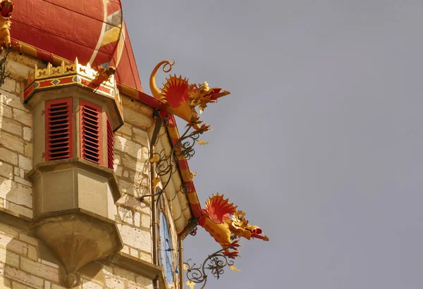 ライナウ修道院 塔の鐘の詳細 スイス チューリッヒのカントン — ストック写真