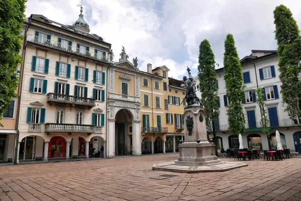 Varese Talya Mayıs 2023 Podesta Meydanı Ndaki Garibaldi Askerlerinin Anıtı — Stok fotoğraf