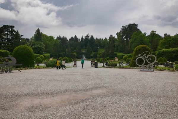 Varese Italy May 2023 Local Life Estense Palace Gardens Public — Stock Photo, Image