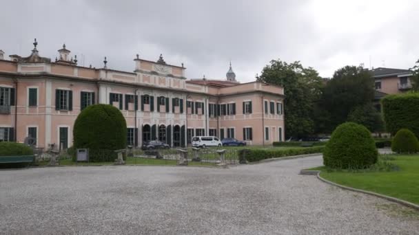Varese Italy May 2023 People Estense Palace Gardens Public Park — Stock Video