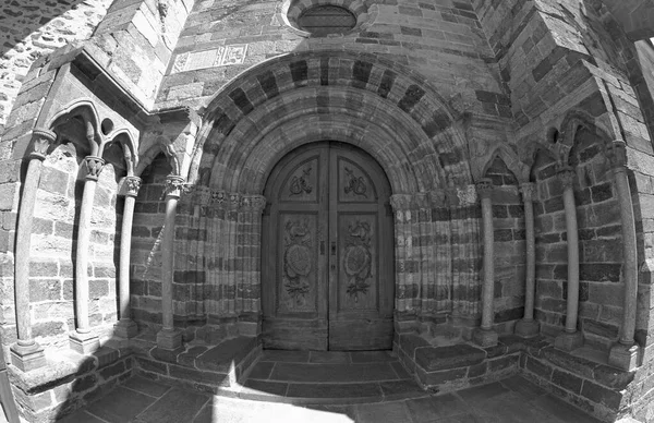 Saint Michael Abbey Buitenkant Hoofdingang Avigliana Italië — Stockfoto