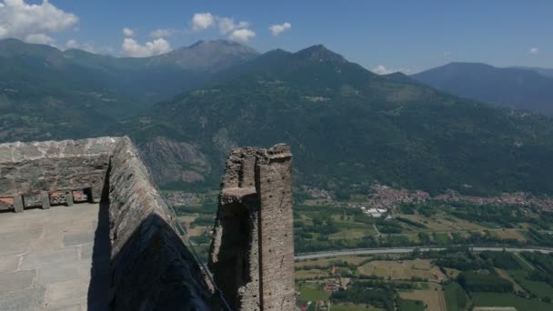 Opactwo Michała Zewnątrz Ruiny Klasztoru Avigliana Włochy — Wideo stockowe