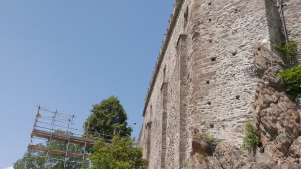Avigliana Italy Εξωτερικό Του Μοναστηριακού Ναού Της Sacra San Michele — Αρχείο Βίντεο
