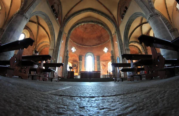 Avigliana Italia Junio 2023 Interior Iglesia Del Monasterio Sacra San —  Fotos de Stock