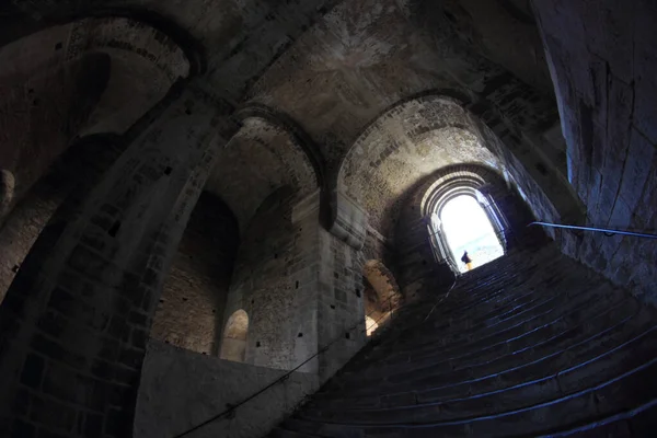 Монастырь Святого Михаила Лестница Входу Авильяна Италия — стоковое фото