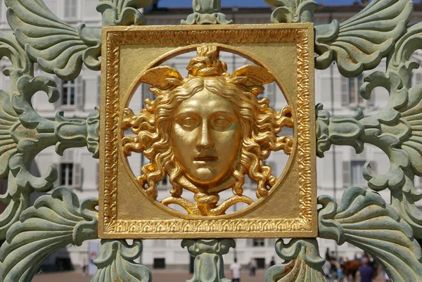 Detail Gates Royal Palace Turin Italy — Stock Photo, Image