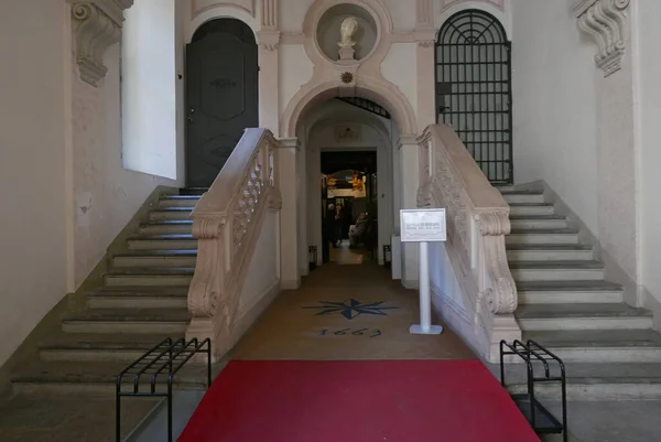 Турин Италия Июня 2023 Часовня Купцов Вход Иезуитский Дворец — стоковое фото
