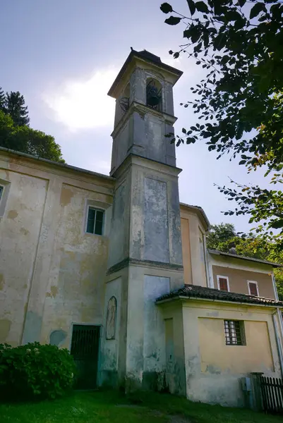 Dumenza Włochy Santuario Madonna Trezzo Barokowe Wnętrze Sanktuarium — Zdjęcie stockowe