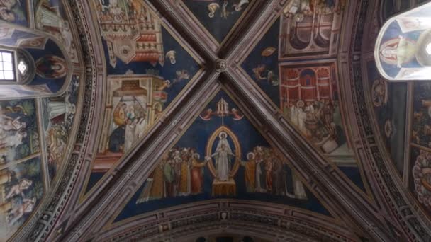 Galatina Italia Octubre 2023 Magníficos Frescos Basílica Santa Caterina Alessandria — Vídeo de stock