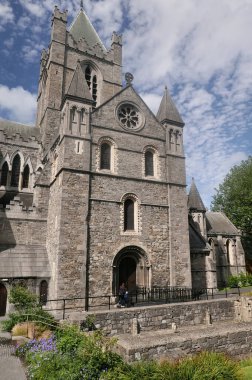 DUBLIN, IRELAND - 25 Temmuz 2024: İrlanda Anglikan Kilisesi 'nde bulunan Dublin Birleşik Eyaletleri' nin kilisesinin katedrali.