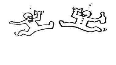 Beyaz ekran üzerinde parti beyaz animasyon çizimleri