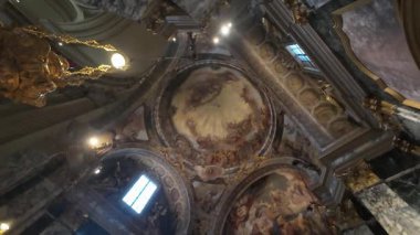 BOLOGNA, ITALY - SEPTEMBER 9, 2025:  the Madonna of San Luca Basilica ceiling