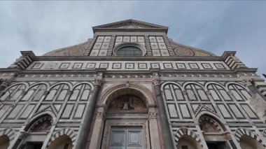Facade of the Santa Maria Novella, a Roman Catholic church in Florence, Italy