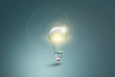 Creative new idea, Creative light bulb on Blue background