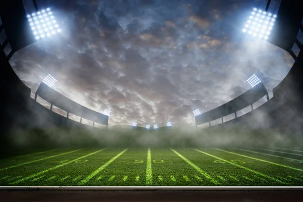 Amerikan Futbol Stadyumu 'nun gece 3 boyutlu ışıkları.