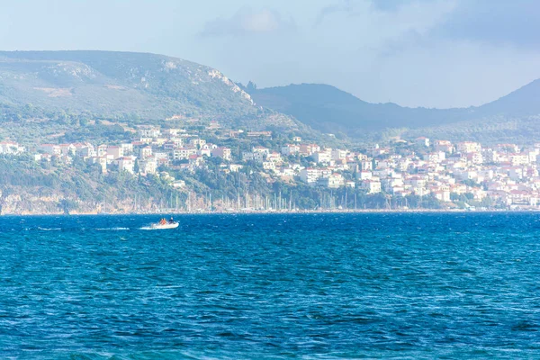 Peloponnese Yunanistan Pylos Kıyı Kasabasının Manzarası — Stok fotoğraf