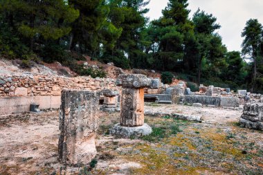 The Amphiareion of Oropos is situated in the hills 6 km southeast of the fortified port of Oropos. It was a sanctuary dedicated to the hero Amphiaraos.