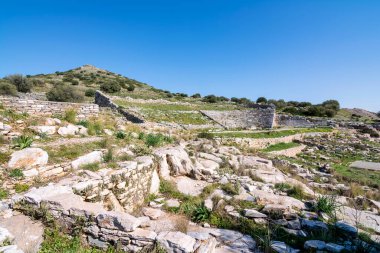 View of the ancient greek theater of Thorikos in Lavrio, Greece