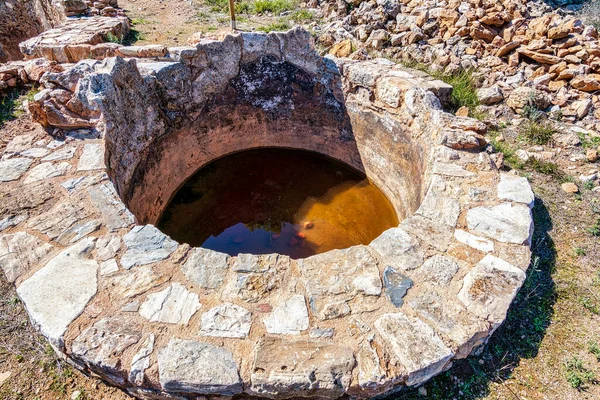 stock image View of the historical site of Lavrion Ancient Silver Mines. Greece.
