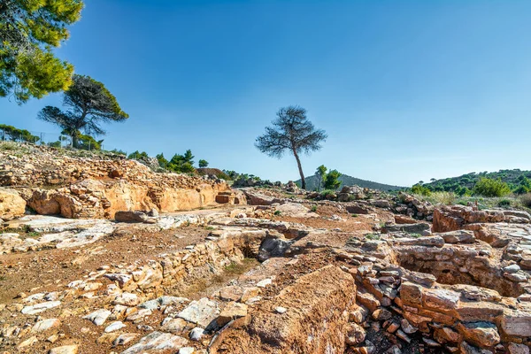 Widok Historyczne Miejsce Lavrion Starożytne Kopalnie Srebra Grecja — Zdjęcie stockowe