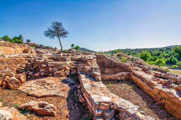 Widok Historyczne Miejsce Lavrion Starożytne Kopalnie Srebra Grecja — Zdjęcie stockowe