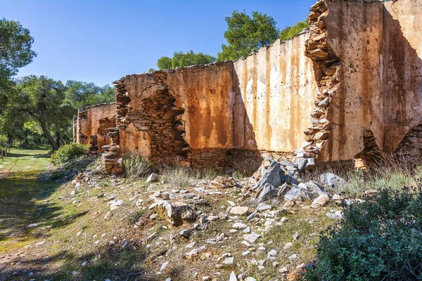Ruinas Casas Mineras Abandonadas Región Lavrion Países Bajos — Foto de Stock