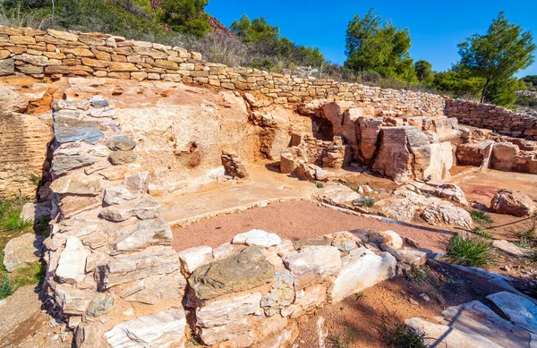 Vista Local Histórico Lavrion Ancient Silver Mines Grécia — Fotografia de Stock