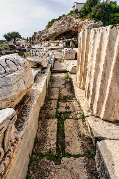 stock image Ruins in the archaeological site of Eleusis, Attica, Greece.