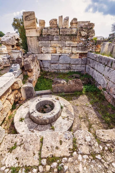 Archaeological Site Eleusis Well Fair Dances Goddess Demeter Rested She — Stock Photo, Image