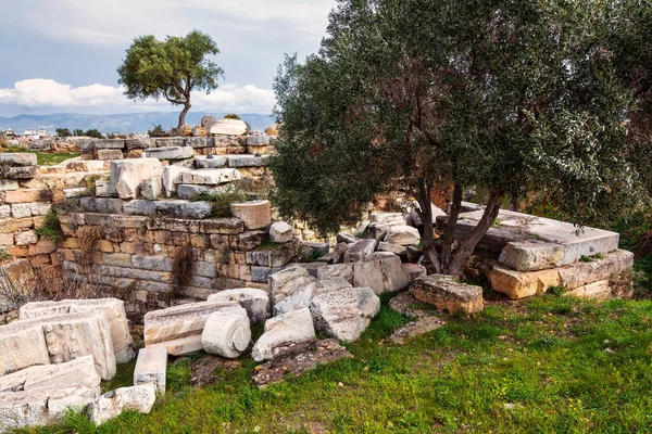 그리스 아티카 엘레우시스 의유적지에 유적들 — 스톡 사진